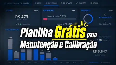 Planilha de Controle de Manutenção e Calibração no Excel (Grátis)