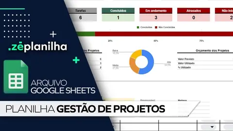 Planilha de Gestão de Projetos Gratuita para Google Sheets